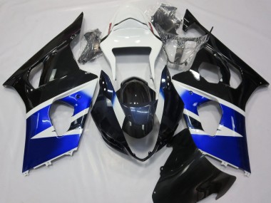 2003-2004 Black Blue and White Suzuki GSXR 1000 Motorcycle Fairings