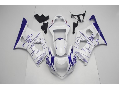 2003-2004 Blue and White Corona Suzuki GSXR 1000 Motorcycle Fairings
