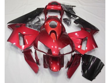 2003-2004 Candy Red Plain Honda CBR600RR Motorcycle Fairings