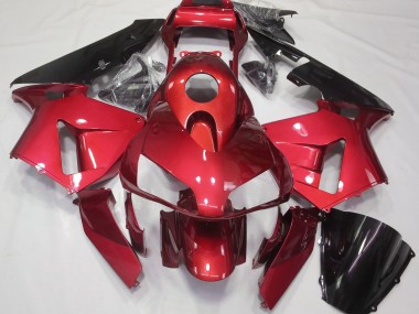 2003-2004 Candy Red Plain Honda CBR600RR Motorcycle Fairings