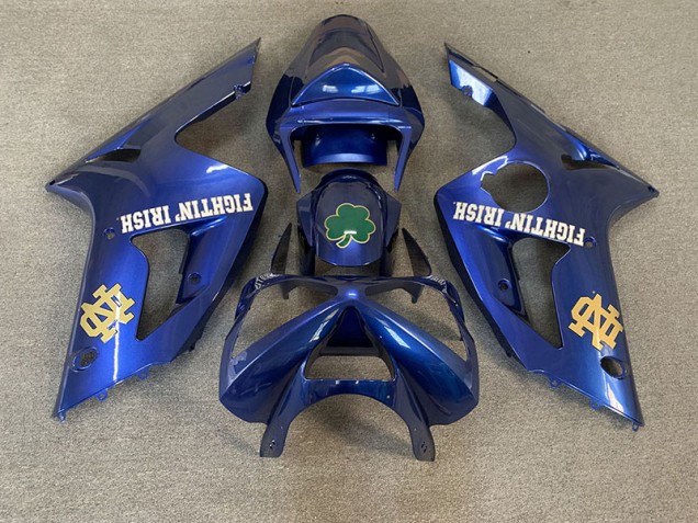 2003-2004 Deep Blue Kawasaki ZX6R Motorcycle Fairings 2003-2004 Deep Blue Kawasaki ZX6R Motorcycle Fairings