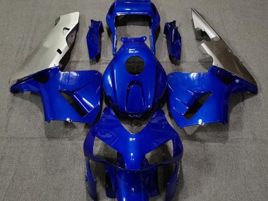 2003-2004 Deep Blue & Silver Honda CBR600RR Motorcycle Fairings