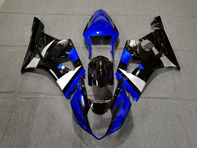 2003-2004 Gloss Blue Black and Silver Suzuki GSXR 1000 Motorcycle Fairings 2003-2004 Gloss Blue Black and Silver Suzuki GSXR 1000 Motorcycle Fairings
