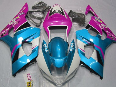 2003-2004 Gloss Blue and Pink Suzuki GSXR 1000 Motorcycle Fairings