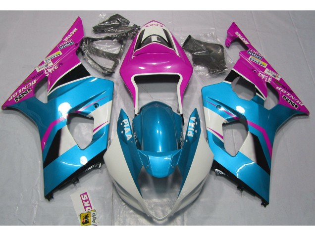 2003-2004 Gloss Blue and Pink Suzuki GSXR 1000 Motorcycle Fairings 2003-2004 Gloss Blue and Pink Suzuki GSXR 1000 Motorcycle Fairings