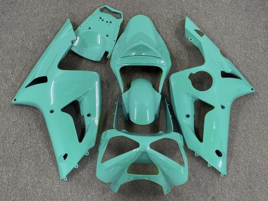 2003-2004 Gloss Cyan Plain Kawasaki ZX6R Motorcycle Fairings