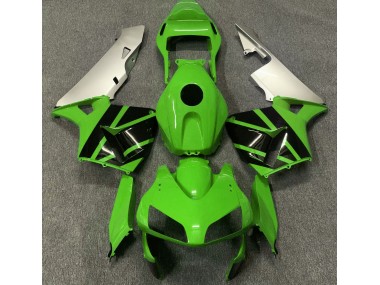 2003-2004 Gloss Green & Matte Silver Honda CBR600RR Motorcycle Fairings