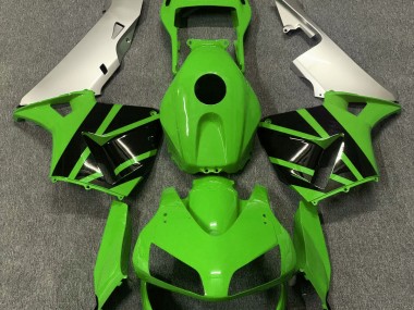 2003-2004 Gloss Green & Matte Silver Honda CBR600RR Motorcycle Fairings