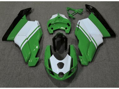 2003-2004 Gloss Green & White Ducati 749 999 Motorcycle Fairings