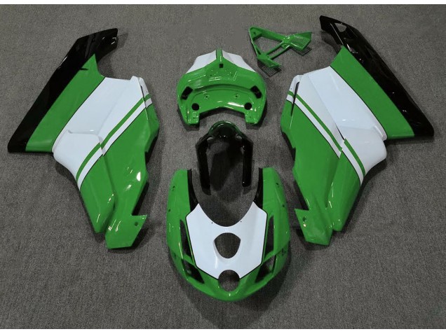 2003-2004 Gloss Green & White Ducati 749 999 Motorcycle Fairings 2003-2004 Gloss Green & White Ducati 749 999 Motorcycle Fairings