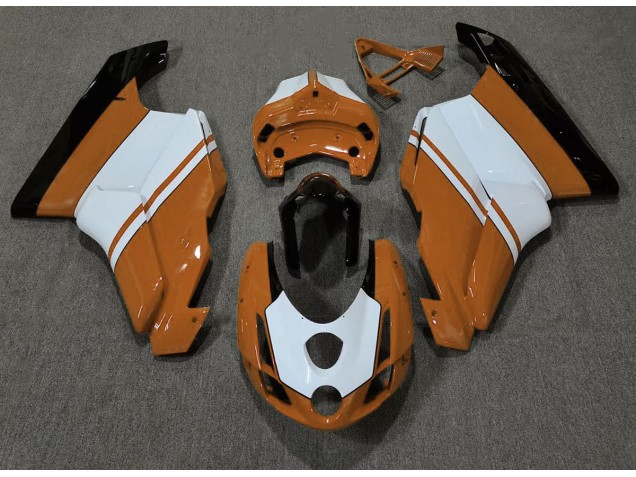 2003-2004 Gloss Orange & White Ducati 749 999 Motorcycle Fairings 2003-2004 Gloss Orange & White Ducati 749 999 Motorcycle Fairings