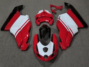 2003-2004 Gloss Red & White Ducati 749 999 Motorcycle Fairings