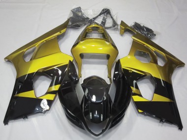 2003-2004 Gloss Yellow & Black Suzuki GSXR 1000 Motorcycle Fairings