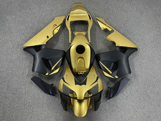 2003-2004 Gold & Matte Black Honda CBR600RR Motorcycle Fairings 2003-2004 Gold & Matte Black Honda CBR600RR Motorcycle Fairings