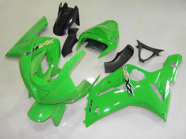 2003-2004 Green Black Cheq Kawasaki ZX6R Motorcycle Fairings 2003-2004 Green Black Cheq Kawasaki ZX6R Motorcycle Fairings
