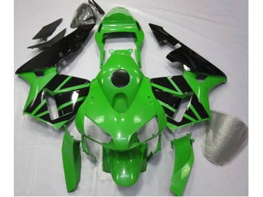 2003-2004 Green Black No Decals Honda CBR600RR Motorcycle Fairings