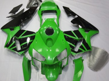 2003-2004 Green Black No Decals Honda CBR600RR Motorcycle Fairings