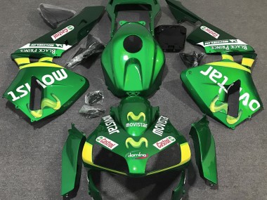 2003-2004 Green Movistar Honda CBR600RR Motorcycle Fairings