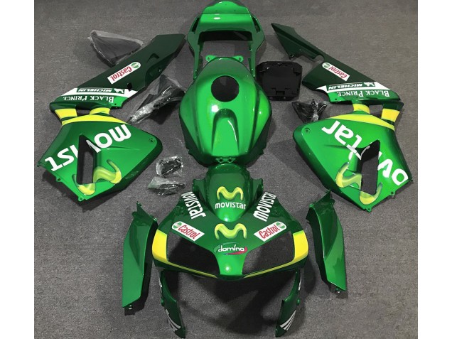 2003-2004 Green Movistar Honda CBR600RR Motorcycle Fairings 2003-2004 Green Movistar Honda CBR600RR Motorcycle Fairings