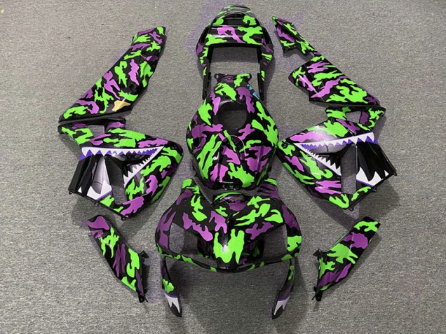 2003-2004 Green and Pink Camo Honda CBR600RR Motorcycle Fairings 2003-2004 Green and Pink Camo Honda CBR600RR Motorcycle Fairings