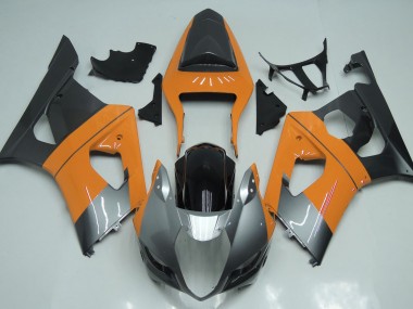 2003-2004 Light Orange Silver and Black Suzuki GSXR 1000 Motorcycle Fairings
