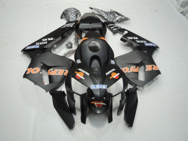 2003-2004 Matte Black Repsol Honda CBR600RR Motorcycle Fairings 2003-2004 Matte Black Repsol Honda CBR600RR Motorcycle Fairings
