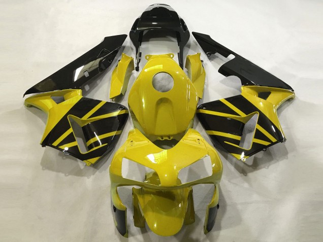 2003-2004 Mustard Yellow & Gloss Black Honda CBR600RR Motorcycle Fairings 2003-2004 Mustard Yellow & Gloss Black Honda CBR600RR Motorcycle Fairings