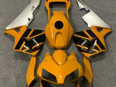 2003-2004 Mustard Yellow & Matte Silver Honda CBR600RR Motorcycle Fairings