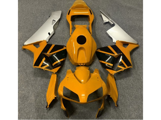 2003-2004 Mustard Yellow & Matte Silver Honda CBR600RR Motorcycle Fairings 2003-2004 Mustard Yellow & Matte Silver Honda CBR600RR Motorcycle Fairings