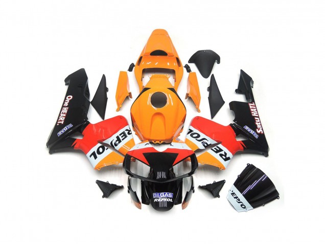 2003-2004 One Heart. Repsol Honda CBR600RR Motorcycle Fairings 2003-2004 One Heart. Repsol Honda CBR600RR Motorcycle Fairings