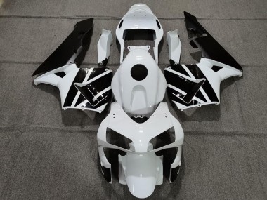2003-2004 Pearl White and Black Honda CBR600RR Motorcycle Fairings