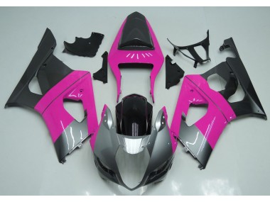2003-2004 Pink Silver and Black Suzuki GSXR 1000 Motorcycle Fairings