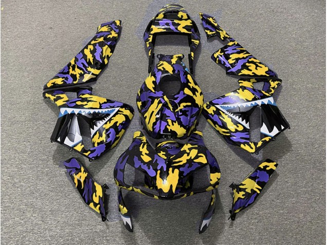 2003-2004 Purple and Yellow Camo Honda CBR600RR Motorcycle Fairings 2003-2004 Purple and Yellow Camo Honda CBR600RR Motorcycle Fairings