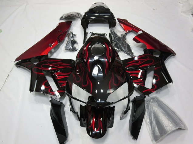 2003-2004 Red Flame Honda CBR600RR Motorcycle Fairings 2003-2004 Red Flame Honda CBR600RR Motorcycle Fairings