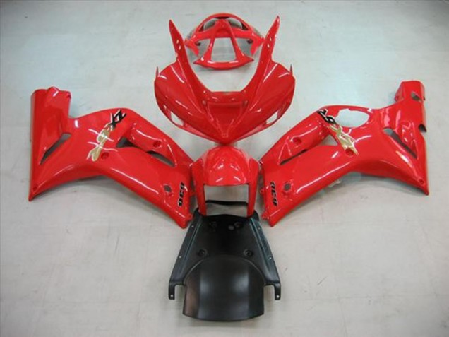 2003-2004 Red Gloss Kawasaki ZX6R Motorcycle Fairings 2003-2004 Red Gloss Kawasaki ZX6R Motorcycle Fairings