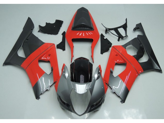2003-2004 Red Silver and Black Suzuki GSXR 1000 Motorcycle Fairings 2003-2004 Red Silver and Black Suzuki GSXR 1000 Motorcycle Fairings