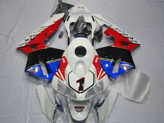 2003-2004 Red White Black and Blue Honda CBR600RR Motorcycle Fairings 2003-2004 Red White Black and Blue Honda CBR600RR Motorcycle Fairings