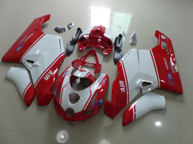 2003-2004 Red and White Ducati 749 999 Motorcycle Fairings 2003-2004 Red and White Ducati 749 999 Motorcycle Fairings