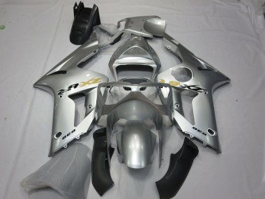 2003-2004 Silver OEM Style Kawasaki ZX6R Motorcycle Fairings