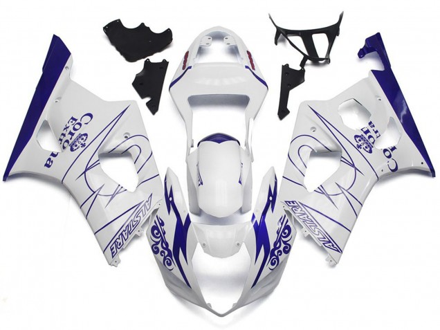 2003-2004 White Corona Custom Style Suzuki GSXR 1000 Motorcycle Fairings 2003-2004 White Corona Custom Style Suzuki GSXR 1000 Motorcycle Fairings