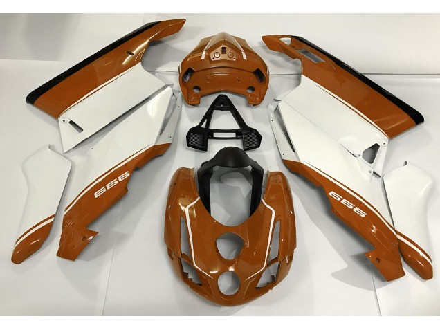 2003-2004 White Orange and Black Ducati 749 999 Motorcycle Fairings 2003-2004 White Orange and Black Ducati 749 999 Motorcycle Fairings