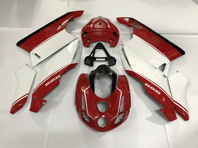 2003-2004 White Red and Black Ducati 749 999 Motorcycle Fairings 2003-2004 White Red and Black Ducati 749 999 Motorcycle Fairings