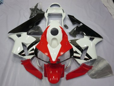 2003-2004 White Red and Black Honda CBR600RR Motorcycle Fairings