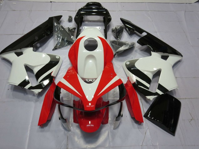 2003-2004 White Red and Black OEM Honda CBR600RR Motorcycle Fairings 2003-2004 White Red and Black OEM Honda CBR600RR Motorcycle Fairings