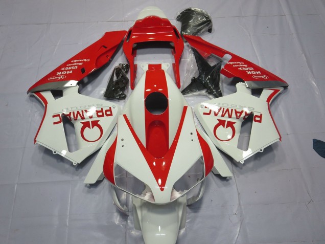 2003-2004 White and Red Pramac Honda CBR600RR Motorcycle Fairings 2003-2004 White and Red Pramac Honda CBR600RR Motorcycle Fairings