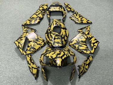 2003-2004 Yellow Camo Honda CBR600RR Motorcycle Fairings