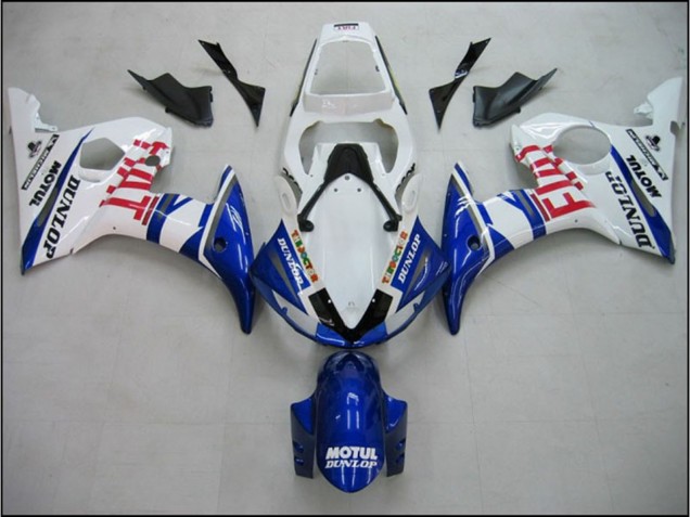 2003-2005 Blue Fiat Yamaha R6 Motorcycle Fairings 2003-2005 Blue Fiat Yamaha R6 Motorcycle Fairings