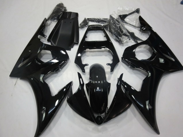 2003-2005 Gloss Black Yamaha R6 Motorcycle Fairings 2003-2005 Gloss Black Yamaha R6 Motorcycle Fairings