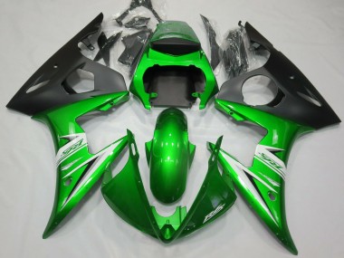 2003-2005 Gloss Green & White Yamaha R6 Motorcycle Fairings