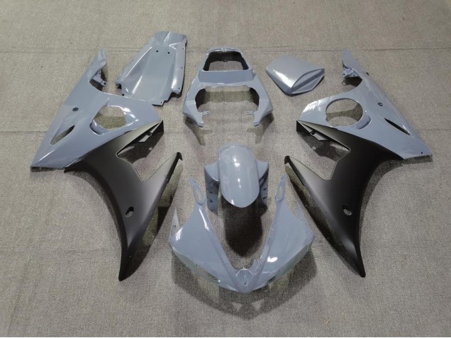 2003-2005 Grey & Matte Black Yamaha R6 Motorcycle Fairings 2003-2005 Grey & Matte Black Yamaha R6 Motorcycle Fairings